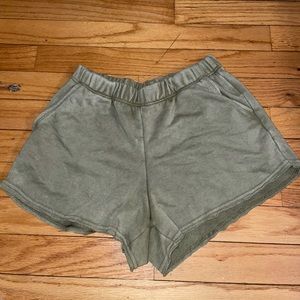 light green soft shorts